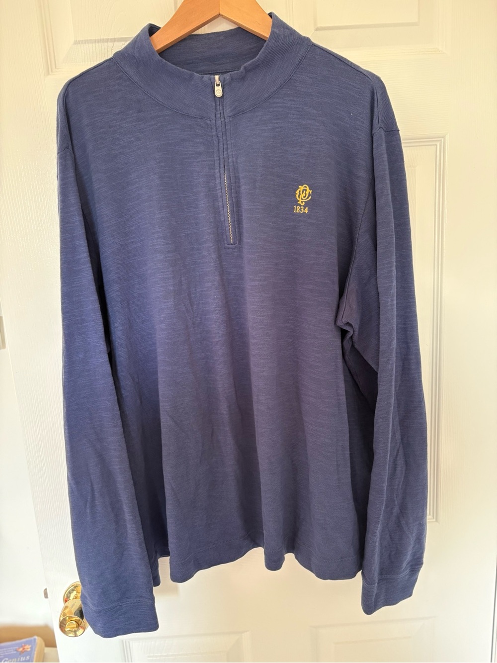 Peter Millar Blue Quarter-Zip Pullover with Philadelphia Club Logo